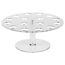 Reicyfang Ice Cream Cone Holder, Clear Acrylic 16-Hole Multi-Use Display Rack for Ice Cream Cones, Cotton Candy, Waffle Cones, Hand-Roll Sushi & Popcorn