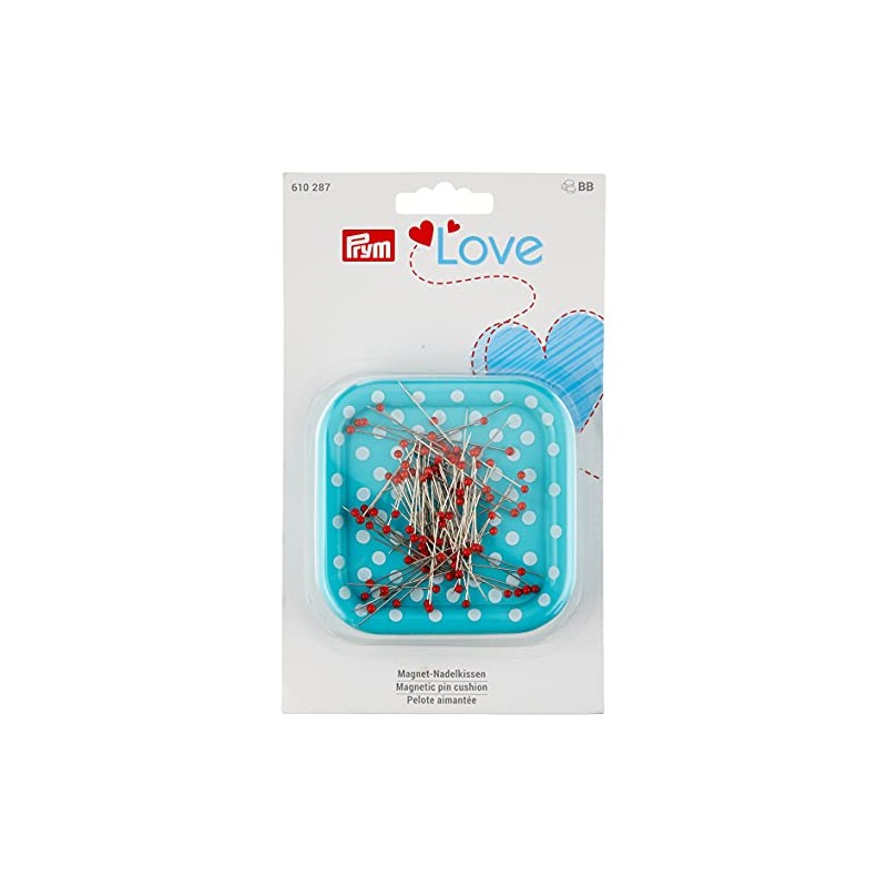 PrymLove cuscino magnetico a pois con 9 grammi di spilli
