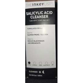The INKEY List Salicylic Acid Cleanser Face Wash for Blemishes Blackheads Oil
