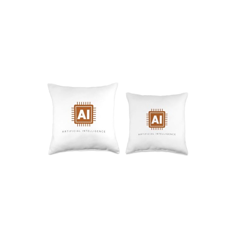 AI Artificial Intelligence Brain Computer Chip Technology Throw Pillow