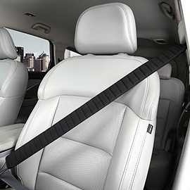 HighnessHwoo Car Seatbelt Covers Cushion Shoulder Pads Protector Sleeve for Adults, Auto Extra Long Seat Belt Strap Cover Decorations for Women, Kids, Honda, Trucks Accessories, 1pc, 29.5in, Black