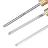 3Pcs Wood Lathe Turning Tool Chisel Beech Handle Steel Insert