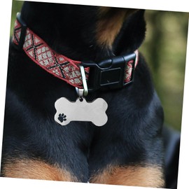 Kisangel 10pcs Stainless Steel Dog Tags Blanks Creative Shape Pet Id Tags for Dogs Cats and Pets Lightweight Design for Collars and Deform-Resistant