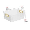 CadineUS 4-pack Clear Pantry Storage Bin Box, Plastic Organizer Bin