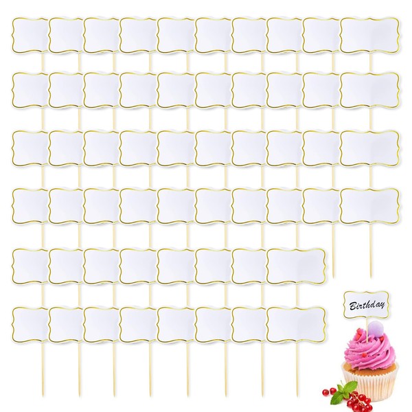 Charcuterie Food Labels – 56PCS Elegant Blank Buffet Picks with