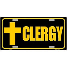 SMART BLONDE Clergy Aluminum License Plate