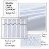 youngseahome White Shower Curtain with Black Border, Modern Chic Faux