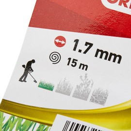 Oregon 69-440-Y Yellow Star Strimmer Line/Wire for Grass Trimmers and Brushcutters, 1.7 mm x 15 m