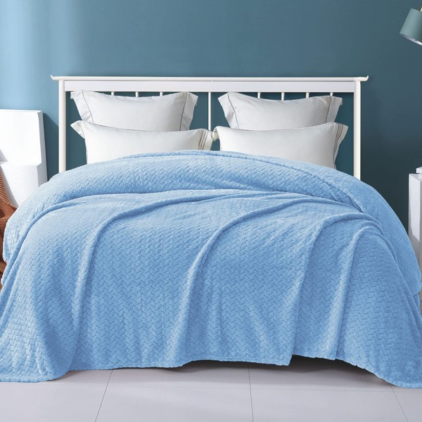 Exclusivo Mezcla Large Flannel Fleece Throw Blanket, 127x178 CM Sofa