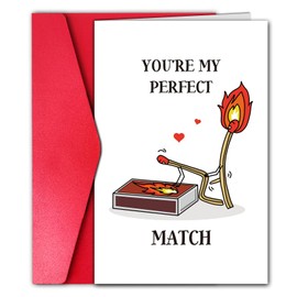 Funny Birthday Card for Girlfriend Wife, Internet Love Valentine’s Day Card, Valentines Day Her Women, You Are My Perfect Match, For Husband Wife Boyfriend Girlfriend Mum & Best Friends