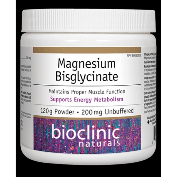 Bioclinic Naturals Magnesium Bisglycinate 200 mg Powder 120 g