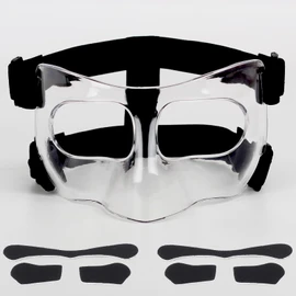 HIAARO QK01C Nose Guard for Broken Nose, Face Shield Masks for Soccer, Basketball, and Other Sports Protect, Adjustable, and Clear for Adults and Teenagers, Suitable for Men and Women