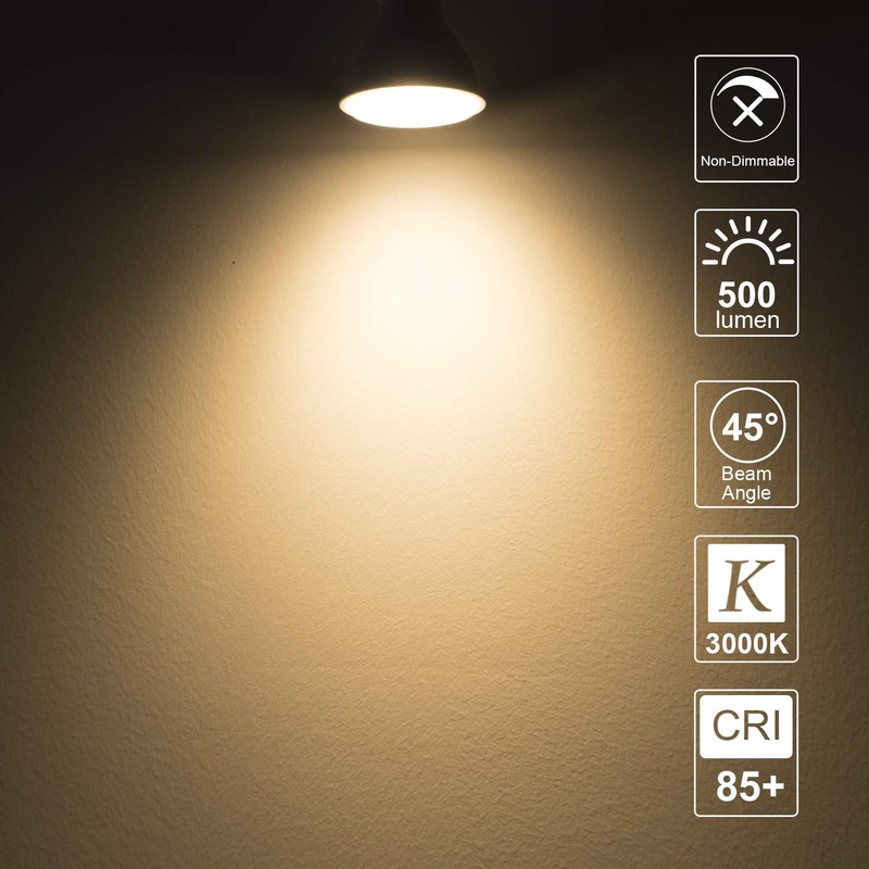 DiCUNO GU10 LED Bulbs 5W Warm White, 3000K, 500lm, 45