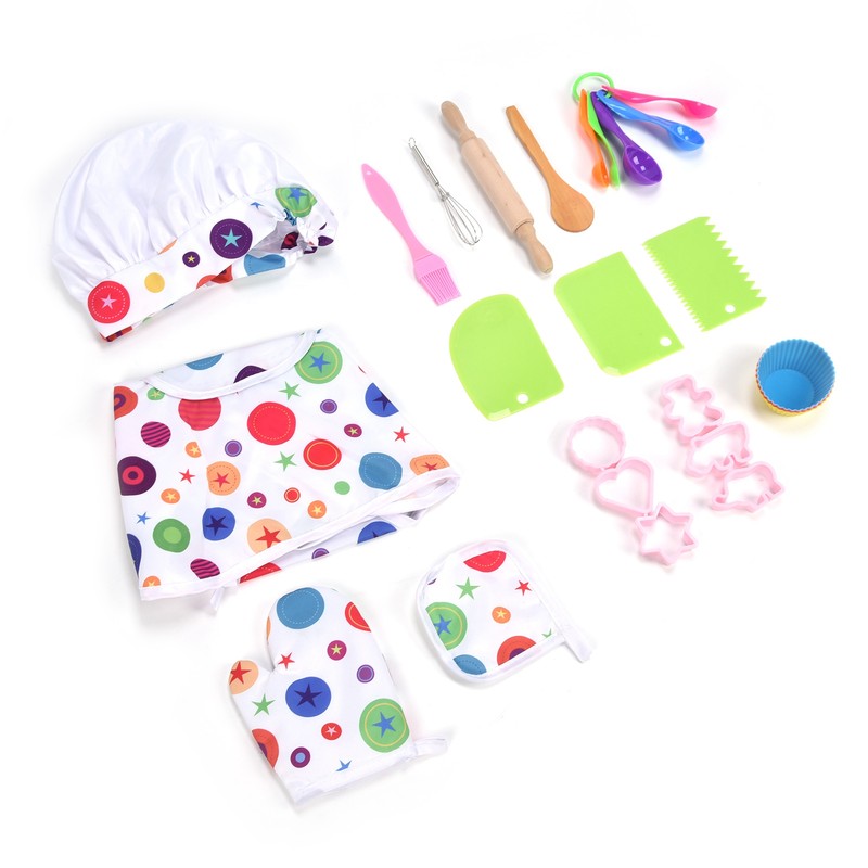 26 Pcs Children Chef Set Washable Safe Kids Chef Role