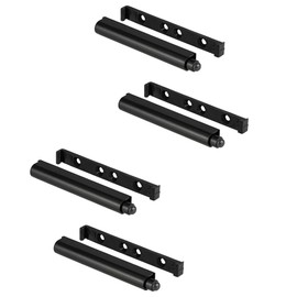 Gedotec Push Catch Plastic Automatic Push to Open Door Opener Black - Slim | Door Catch Strong | Pressure Opener for Cabinet Doors | Pack of 4 - Furniture Catch Drawer & Cabinet Doors