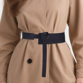 COSYDAYS Wide Leather Belt Black Statement Waist Belts Fashion for Women (Black)