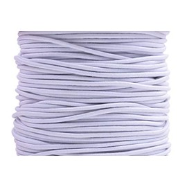 KONMAY 1 Roll 100 Meters 1.0mm White Rubber Stretchy Cord Elastic Beading String for Jewelry Making, Crafting and Clothing