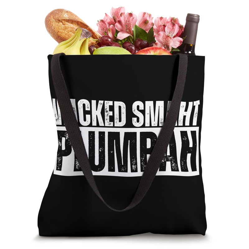 Wicked Smaht Plumbah Wicked Smart Plumber Distressed Tote Bag