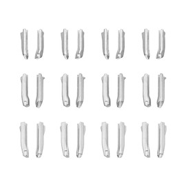 QUARKZMAN Double Opening Zipper Repair Fastener Kit, 3#5#8 Insertion Pins for Jacket Coat, Two-Way Separating Zippers (White Gold, 12pcs)