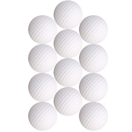 12 Pcs Foam Golf Practice Balls,Mini Golf Stress Ball,Golf Squeeze Balls Colorful Golf Foam Balls, Solid Rubber Golf Training Balls,Soft Foam Golf Balls for Indoor or Outdoor Backyard (White)