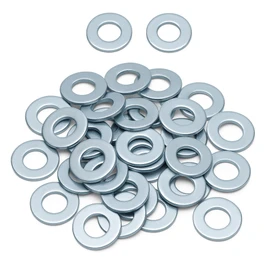 Washers M8 DIN125 A-Shape Flat Galvanised Washers Body Washers Galvanised Steel (M8, 100)