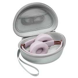 Hard Headphone Case for Beats Solo 4, Studio Pro, Solo 3, Studio 3, Solo 2,Over Ear Headphone Carrying Case with Storage Cable Bag Strap for Travel (Silver)