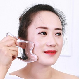 Head, face, neck, lymphatic circulation, gua sha massager transparent 3ea
