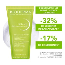 Bioderma Sébium Gel Moussant Actif Anti Acné, 200 Ml