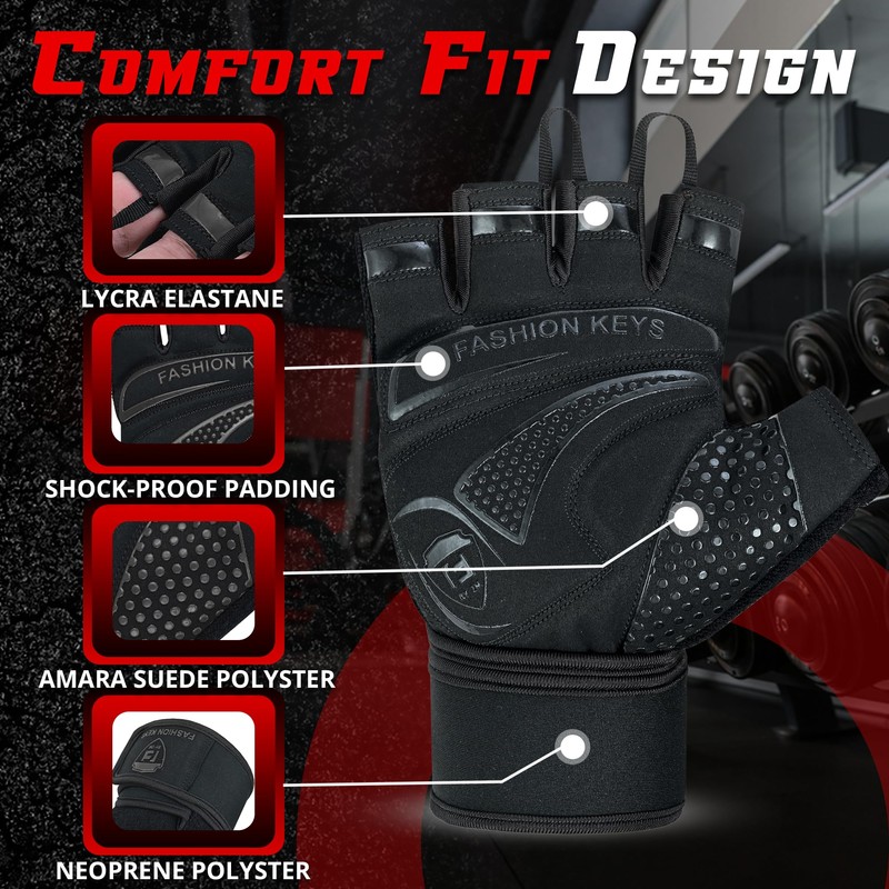 FK by ZM Gym Workout Gloves for Men & Women