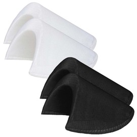 Sew-in Shoulder Pads Thickness 2.5cm, 2 Pair Breathable Sponge Pads for High Low Shoulders Enhancer, for Women Men Blazer Suit Coat Jacket Shirt, Professional Posture Corrector Black&White