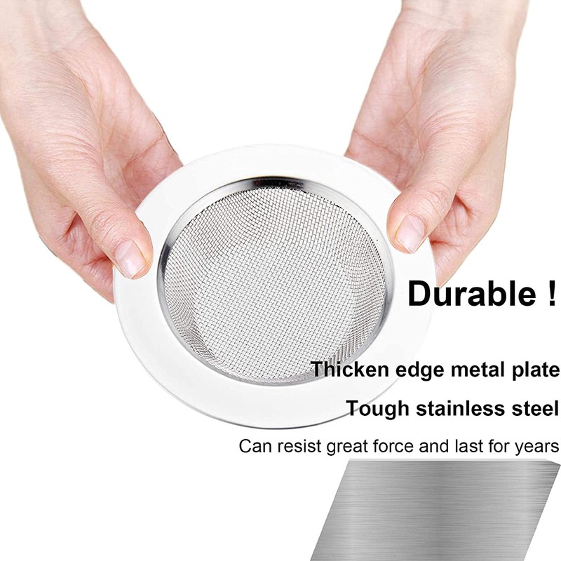 SUL Stainless Steel Kitchen Sink Strainer, Sink Food Catcher Clog-Free
