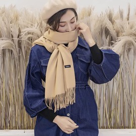 Spiritlele Winter Scarf Cashmere Feel Pashmina Shawl Wraps Long Soft Warm Blanket Scarves for Women Men (Camel)