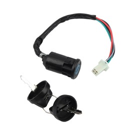 PowerMotor 4 Pin Ignition Switch,Ignition Start Key for 50cc 70cc 90cc 110cc 125cc 150cc 200cc 250cc Go Kart ATV Quad Dirt Bike Scooter Motorcycle-1pcs