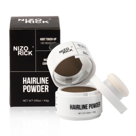 NIZORICK Hairline Powder,Root Touch Up Hair Color Instantly Conceals Hair Loss Root Cover Up Powder for Thinning Hair(4.5g/0.15oz)(Dark Brown)