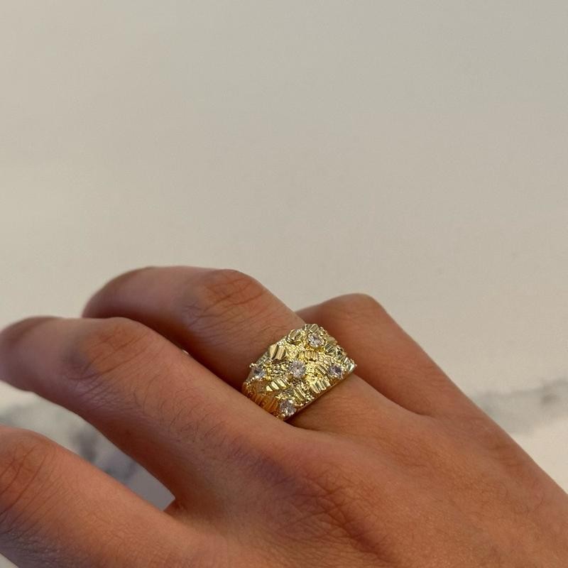 gold nugget ring ( D ):_8