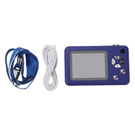 Digital Camera 2.4in IPS Screen 48MP 2.5K Video Output Auto Focus 800mAh 8X Digital Zoom Micro USB Vlogging Camera for Photography Navy Blue