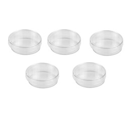 5 Pcs Plastic Petri Dish, Sterile Bacterial Culture Dish, Laboratory Plant Cell Tissue Petri Dish Accessories for Lab Supplies, School Science Equipment (Plastic-35mm-5Pcs)