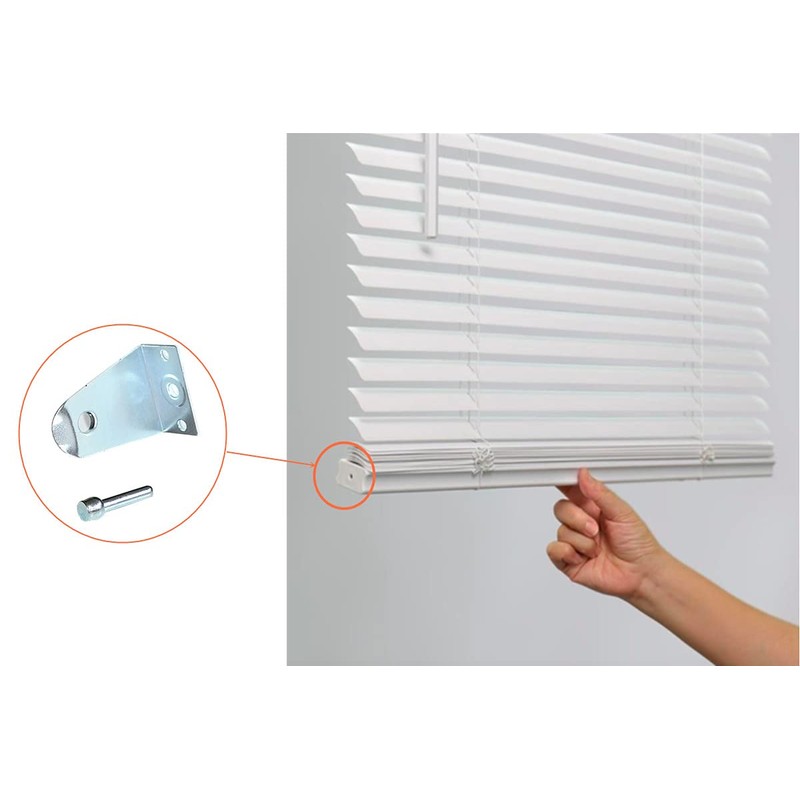 4pcs Hold Down Brackets with Install scews Metal Blinds Down