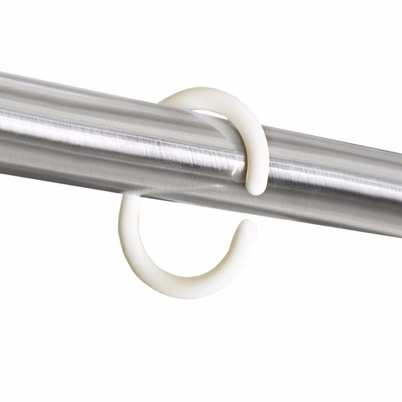 Wideskall® 12 Pieces Plastic Shower Curtain Hook Rings, White