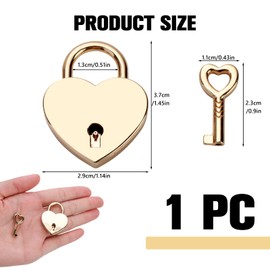 Lock with Key Gifts for Women and Men, Gold Padlock Small, Love Lock Wedding Anniversary Gifts, Love Lock Engagement Gifts, Anniversary Gifts, Key Decoration