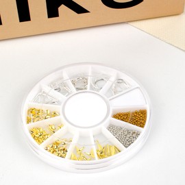 JERRY Nail Art Materials Deco Parts Gold Silver Mix Gold Silver Parts