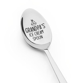 Grandpa's Ice Cream Spoon Gifts for Grandpa Fathers Day Gift for Papa Grandfather Birthday Christmas Gifts for Granddad Grandpa Engraved Spoon I Love You Grandpa Gifts from Granddaughters Grandsons