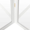 2 ft. Short Clear Plastic Partition White 4 Panel