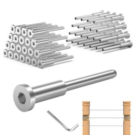 TooTaci 50 Pack Invisible Cable Railing Kit for 4"x4" Wood/Metal Post, T316 Stainless Steel 1/8" Invisible Receiver and Swage Stud End, 1/8" Invisible Cable Tensione Cable Railing Hardware for Decking