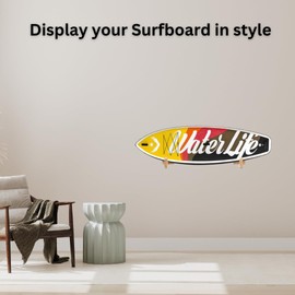 Wooden Surfboard Wall Rack for Long and Short Boards | Indoor and Outdoor Surfboard Wall Hanger | Surfboard Decor | Wall Decor