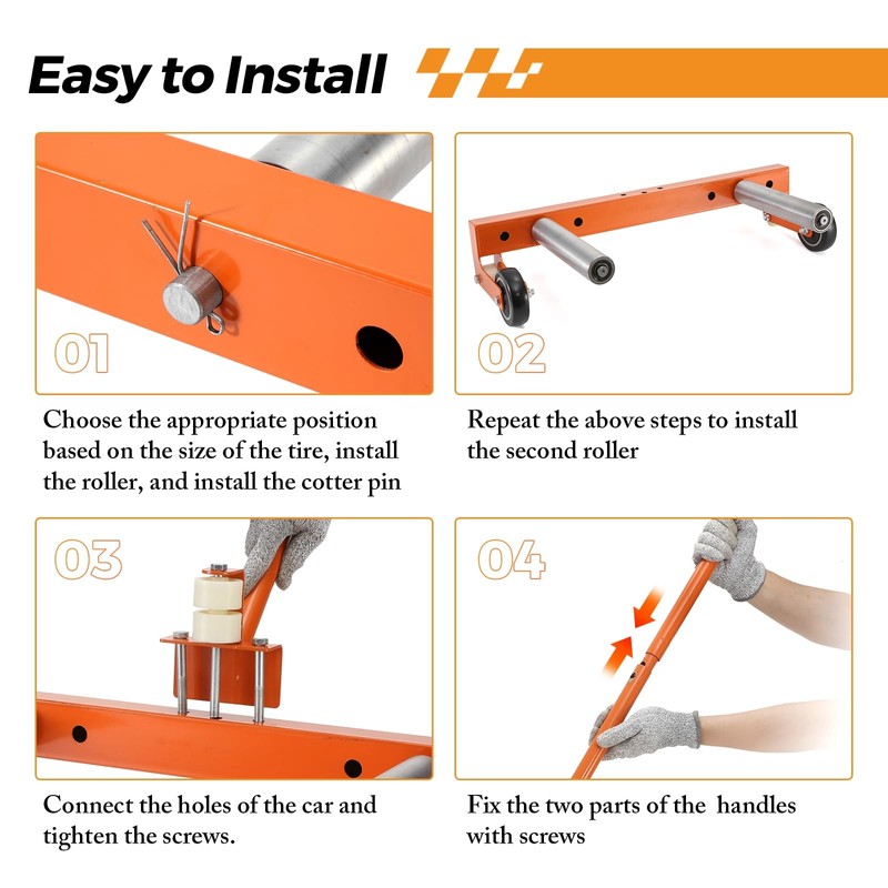 BEAMNOVA Heavy Duty Tire Dolly 330 LBS Tire Lifting Tool