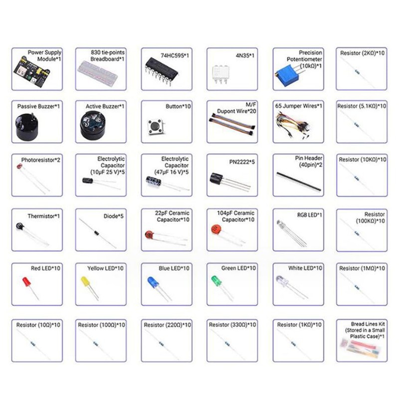 GOODCHI Electronic Entertainment Kit New Breadboard Set Electronic Components Starter