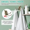 PATIKIL Swivel Wall Hooks Foldable Towel Hook Clothes Hanger Wall