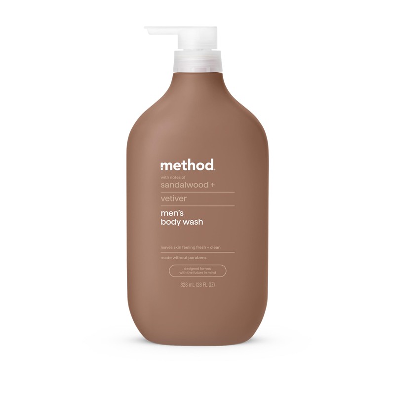 Method Men Body Wash, Sandalwood and Vetiver, Paraben and Phthalate