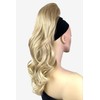 Wavy, long ponytail hairpiece extension: Casey ash blonde #24